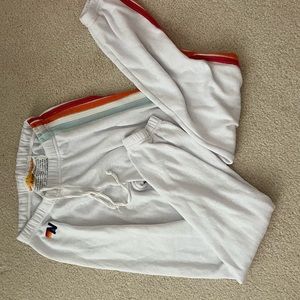 Aviator nation white sweatpants